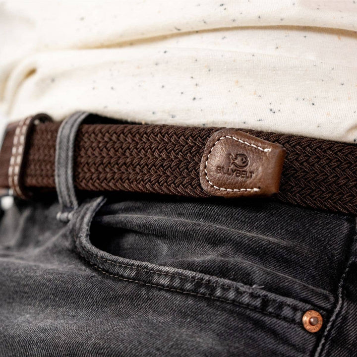 BILLYBELT Leaf-brown Woven Elastic Belt - Elastic Comfort Belt - Belt from BILLYBELT at The Prince Webshop