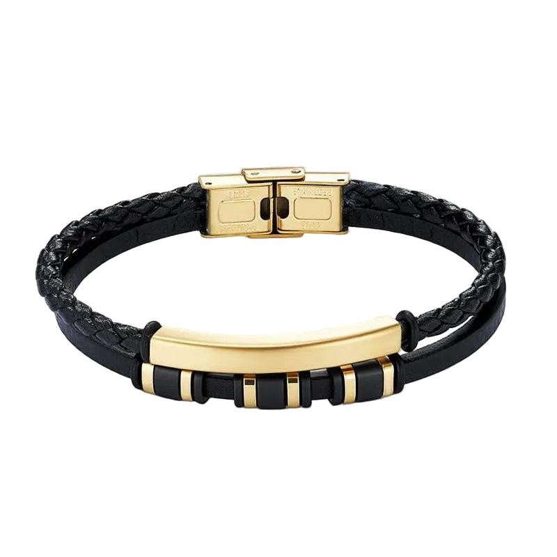 Helix Læder og rustfrit stål armbånd - 3 farver - Armbånd fra BYREN | ÉLINE L'ATELIER hos The Prince Webshop