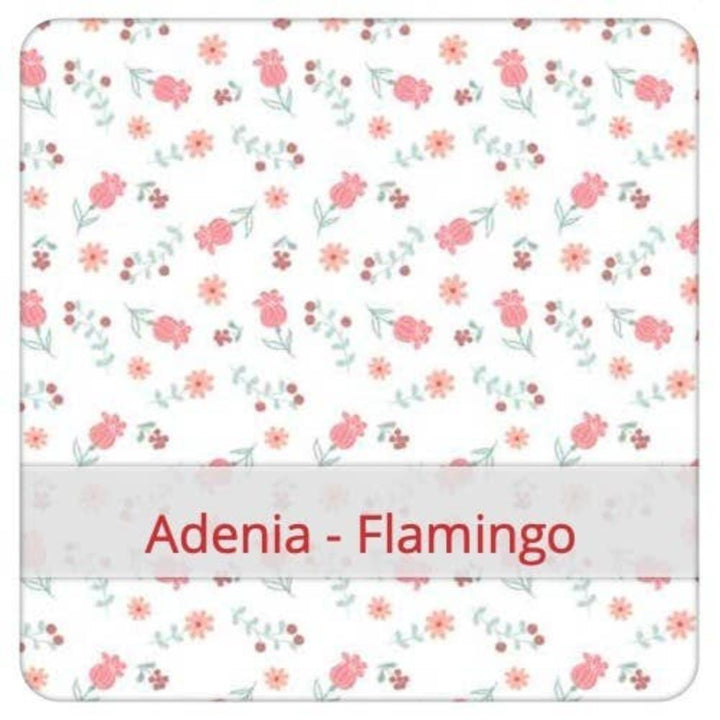 FLAX & STITCH - 5 Små lommetørklæder i futteral - Adenia flamingo - Lommetørklæde fra FLAX & STITCH hos The Prince Webshop