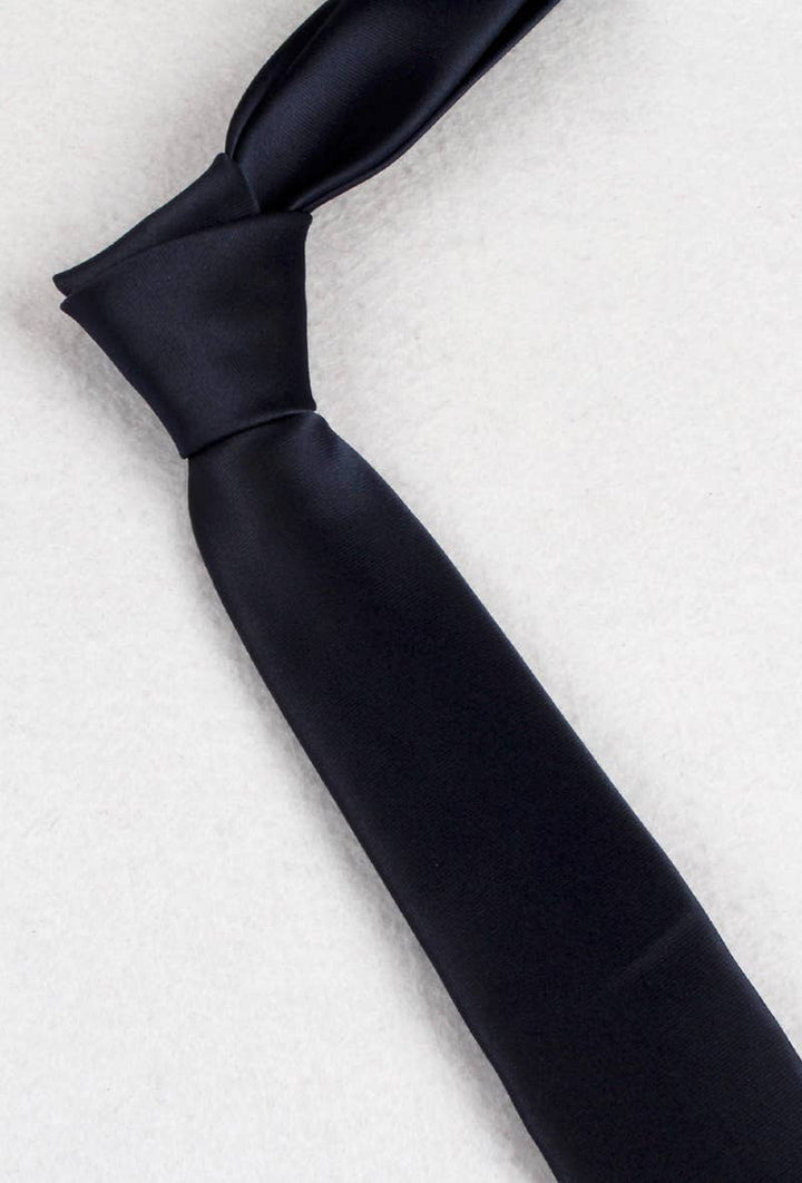 Tie in satin - Navy blue - Tie from Yves Enzo at The Prince Webshop