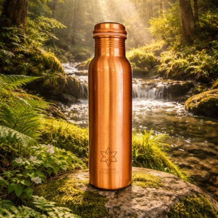 Ren kobber vandflaske ± 950 ml (ekstra tung)