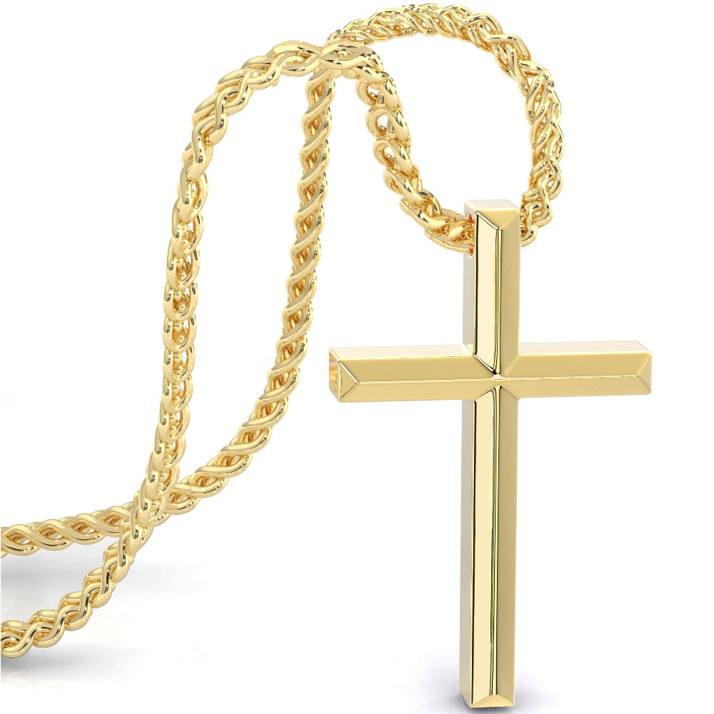 Trust Halskæde med Kors Vedhæng i Rustfrit Stål - 3 farver - Halskæde fra SERASAR hos The Prince Webshop