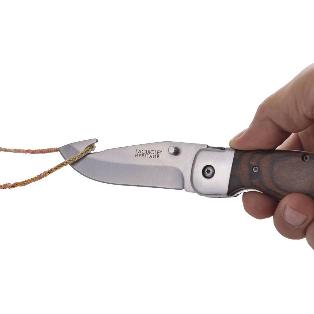 LAGUIOLE HERITAGE Hunting Pocket Knife with Black Leather Case - Pocket Knife from LAGUIOLE HERITAGE at The Prince Webshop