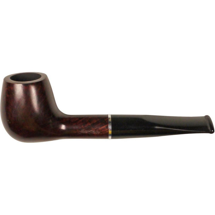 Jean Claude Lige Glat Mørkebrun Pibe med Pibe Taske - Pibe fra Jean Claude hos The Prince Webshop