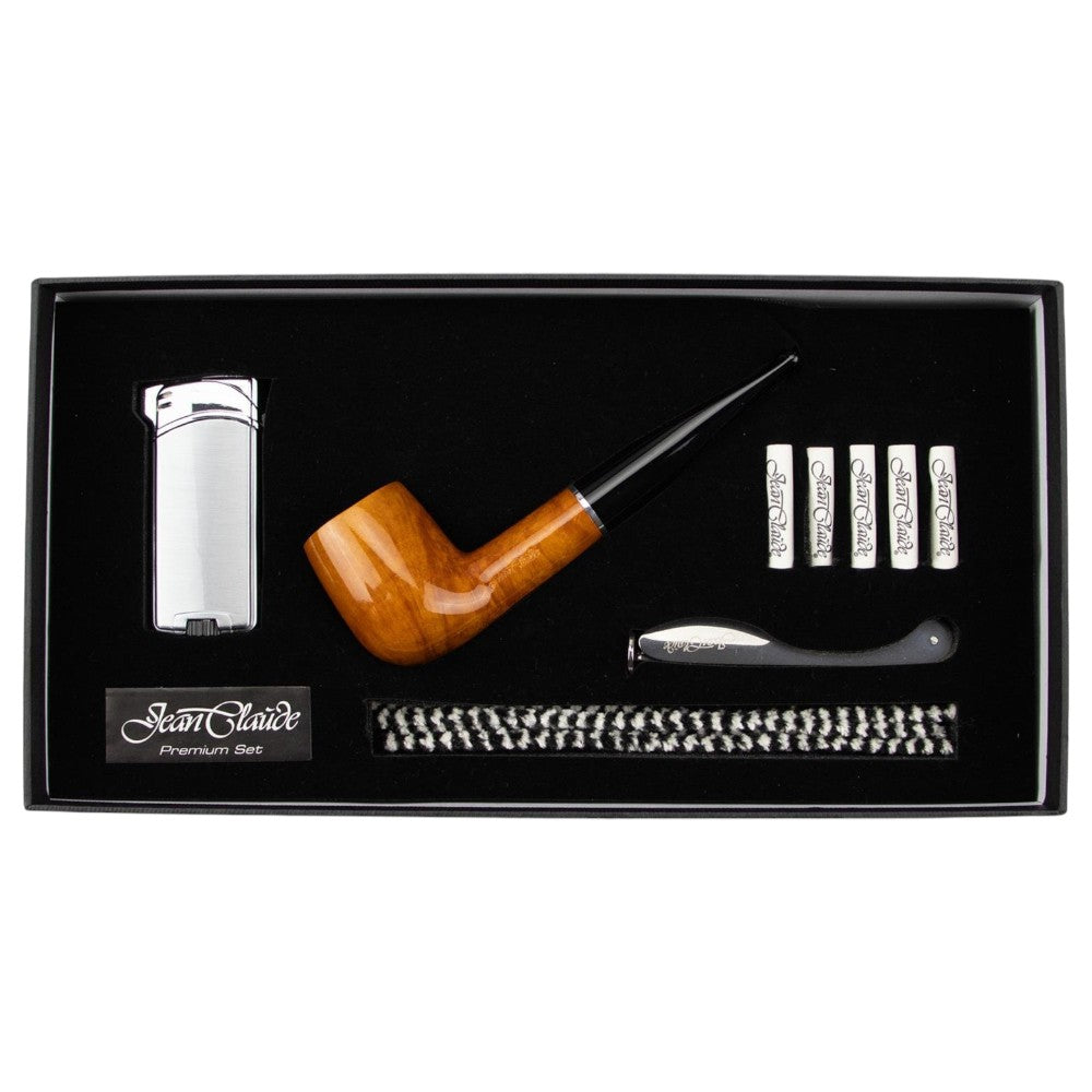 Jean Claude Premium Pibe Sæt - Lige Lys Brun - Pibe fra Jean Claude hos The Prince Webshop