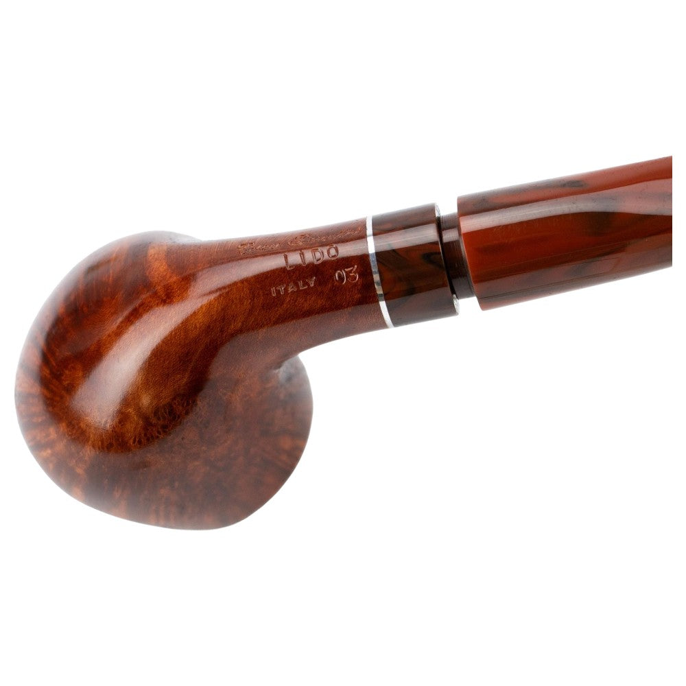 Cesare Barontini "Lido" Glat Halvbøjet Pibe - Elegant Luxus - Pibe fra Cesare Barontini hos The Prince Webshop