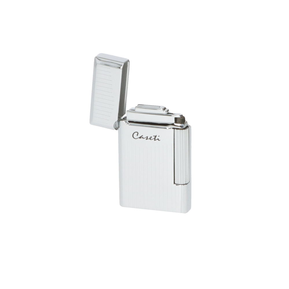 CASETI Paris Flint Lighter - Chrome Lines - Lighter fra Caseti hos The Prince Webshop