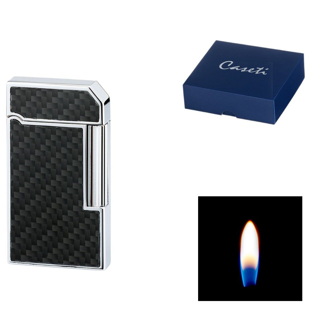 CASETI Rome Flint Lighter - Black Chrome Elegance - Lighter from Caseti at The Prince Webshop