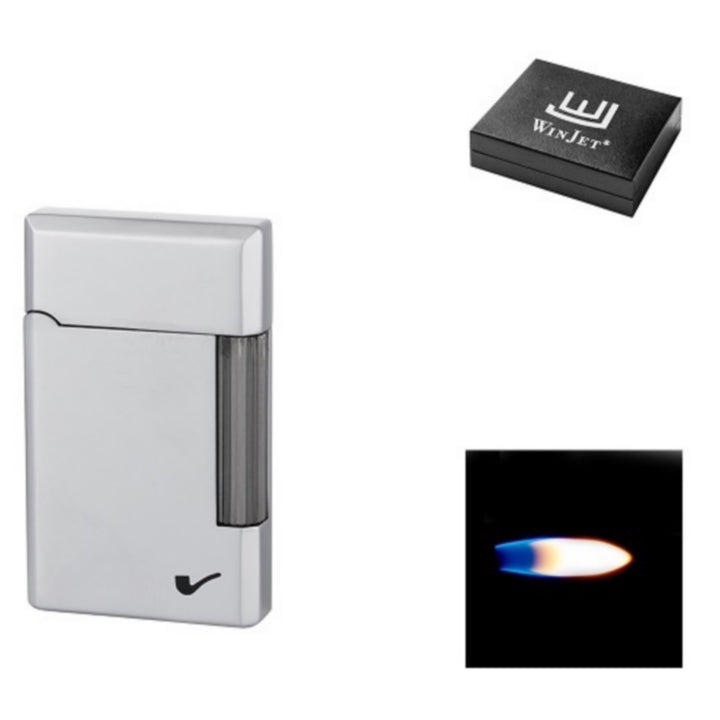 Winjet Premium Flint Pipe Lighter Silver Satin - Lighter from Winjet at The Prince Webshop