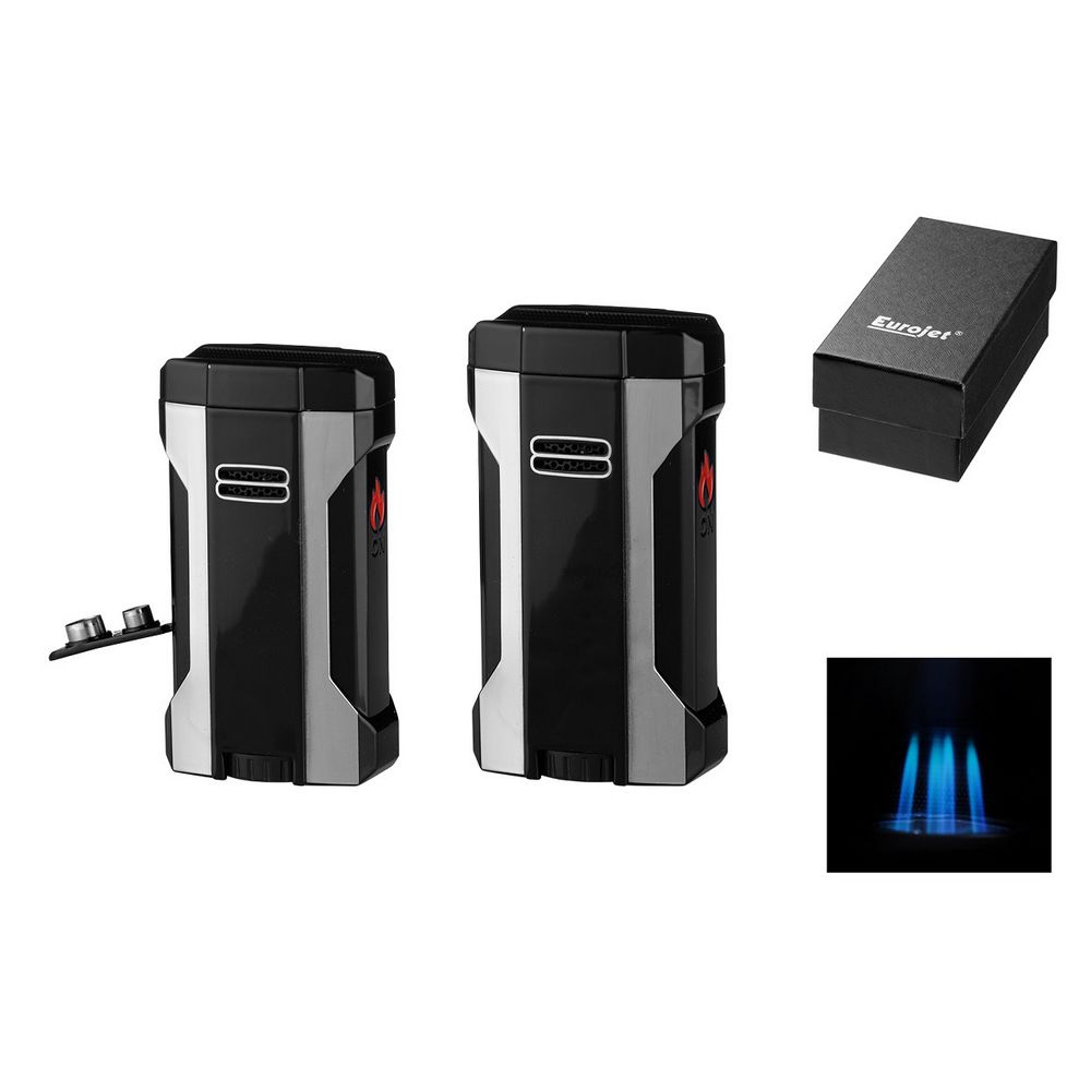 Winjet MAD MAX Cigar Lighter 4 x Jet - Black Chrome - Lighter fra Winjet hos The Prince Webshop