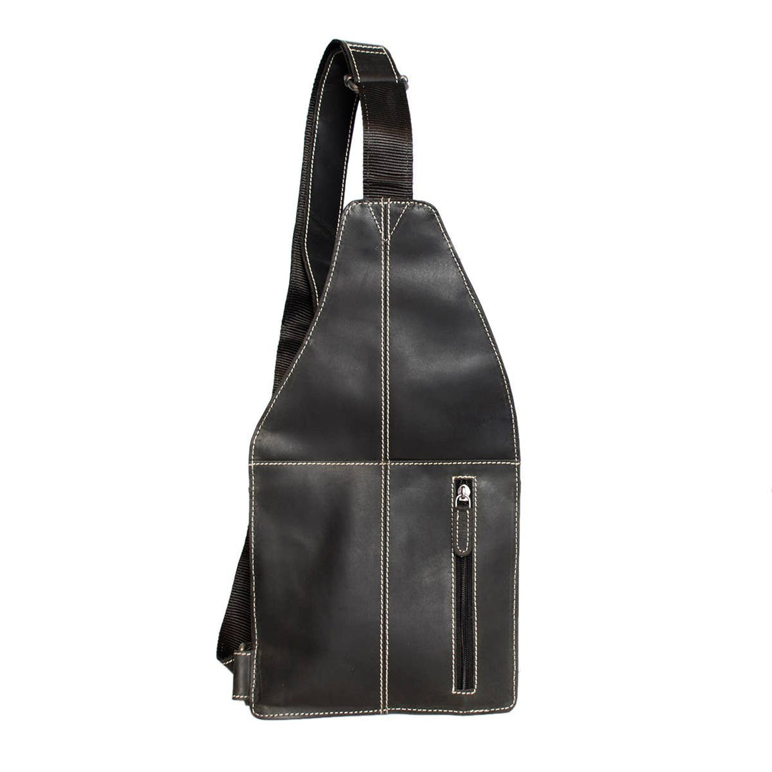 Arrigo Crossbody Shoulder Bag Buffalo Leather - Black - Bag from Arrigo at The Prince Webshop