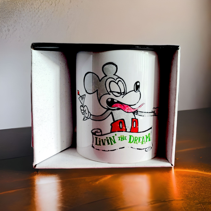 Banksy Ceramic Mug 325ml - Mickey Living the Dream - Krus fra Banksy's Grafitti hos The Prince Webshop
