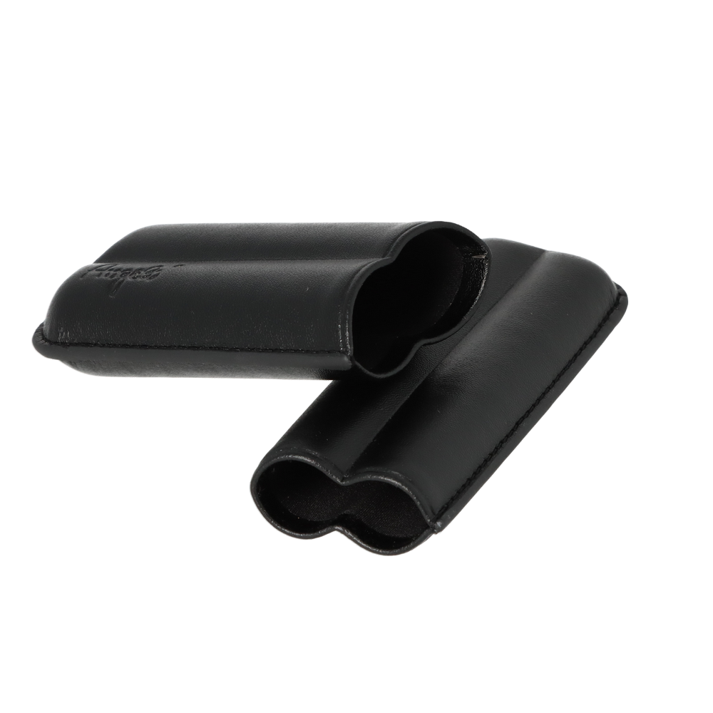Angelo Cigar Case - 2 pcs. 47 Ring Gauge - Black Imitation Leather - Cigar Case from Angelo at The Prince Webshop