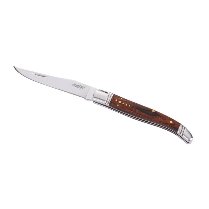 LAGUIOLE HERITAGE folding knife with sharpener and leather case - Pocket knife from LAGUIOLE HERITAGE at The Prince Webshop