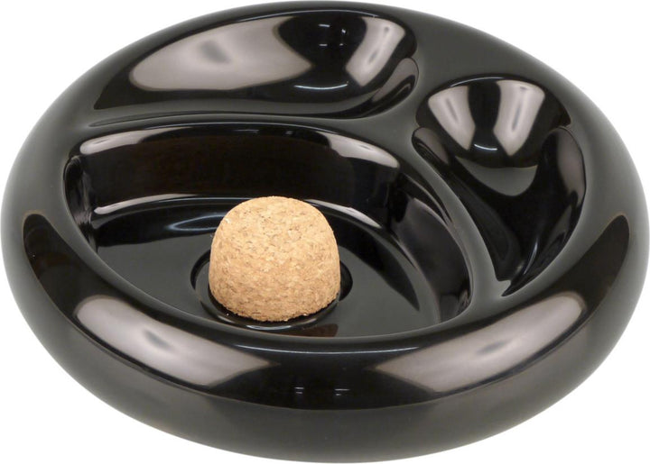 Pipe Ashtray for 2 Pipes Glossy Black Ceramic - Pipe Ashtray from Smokers Corner at The Prince Webshop