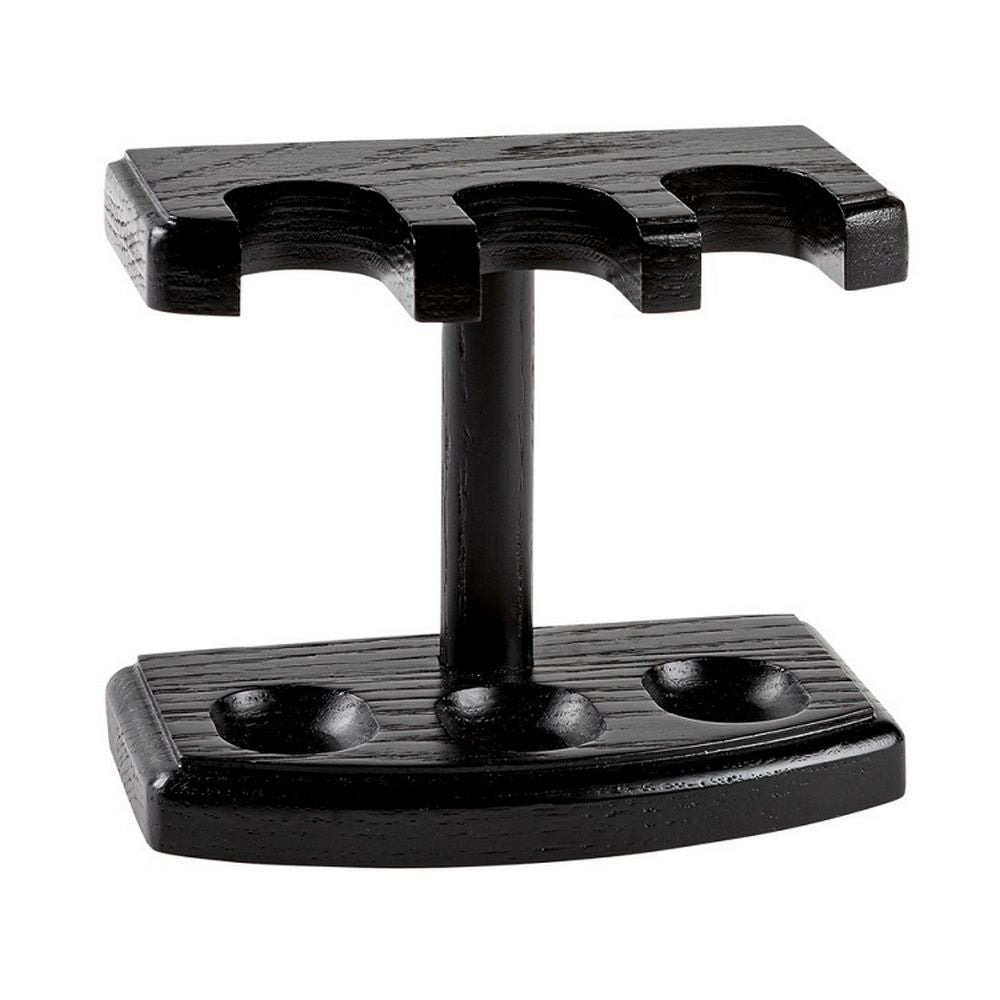 Pipe stand in black stained wood for 3 Pipes - Pipe Accessories from The Prince's Choice at The Prince Webshop