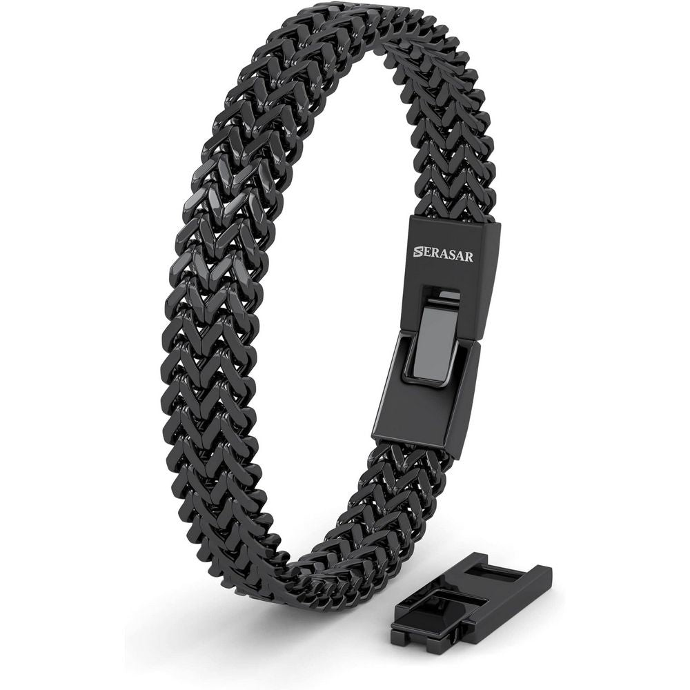 Rustfrit Stål Armbånd "Franco" - Sort - Armbånd fra SERASAR hos The Prince Webshop