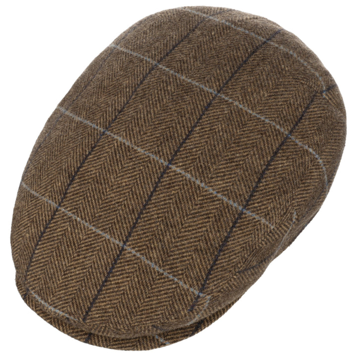 Stetson Kent Wool EL Driver Cap Sixpence med Øreflapper - Camel - Flat Cap fra Stetson hos The Prince Webshop