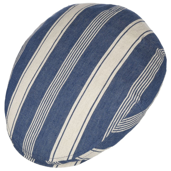 Stetson Driver Cap - Blåstribet Model Badehotellet - Flat Cap fra Stetson hos The Prince Webshop