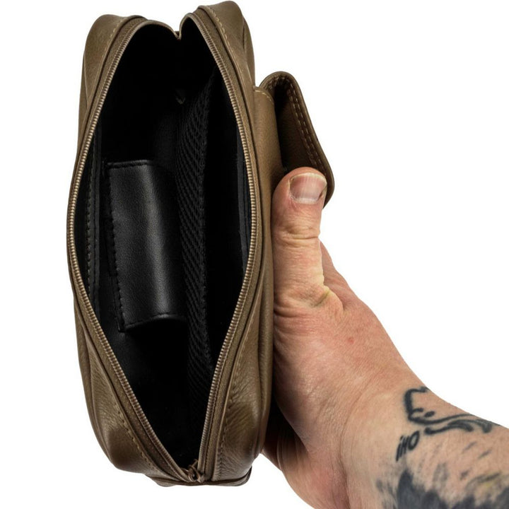 Leather Pipe Bag in Brown Leather for 1 Pipe + Accessories - Pipe Accessories from The Prince's Own at The Prince Webshop