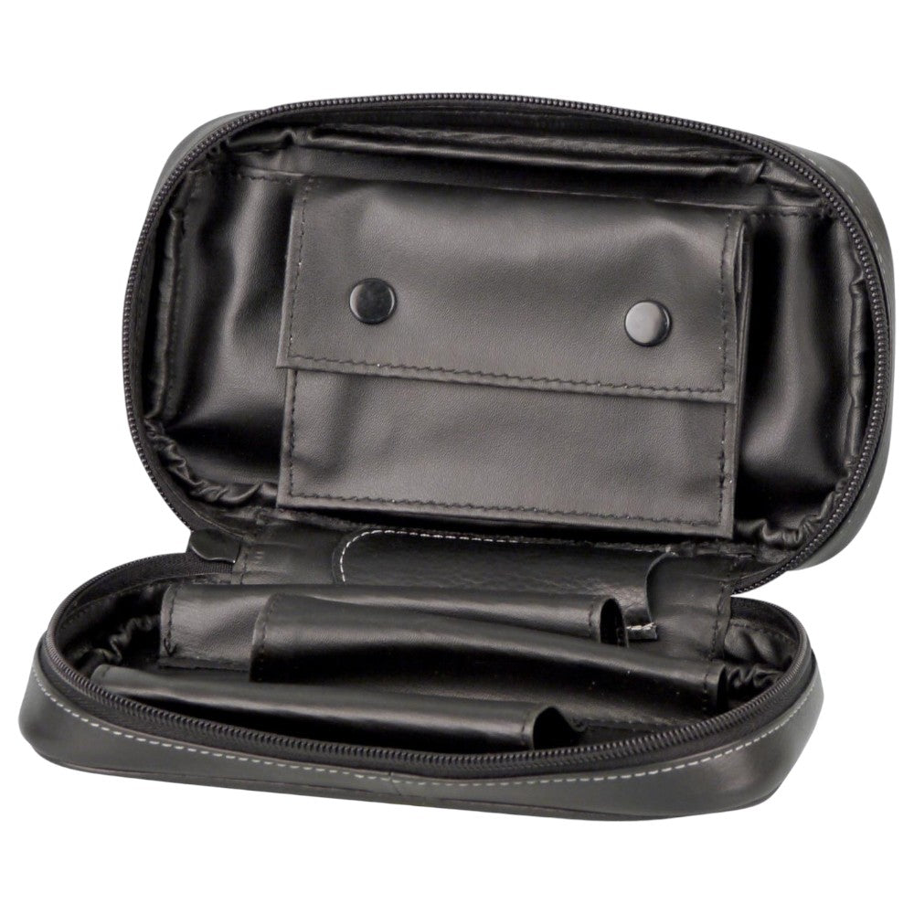 Leather Pipe Bag in Black Leather for 3 Pipes + Accessories - Pipe Accessories from The Prince's Own at The Prince Webshop