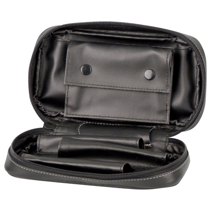 Leather Pipe Bag in Black Leather for 3 Pipes + Accessories - Pipe Accessories from The Prince's Own at The Prince Webshop