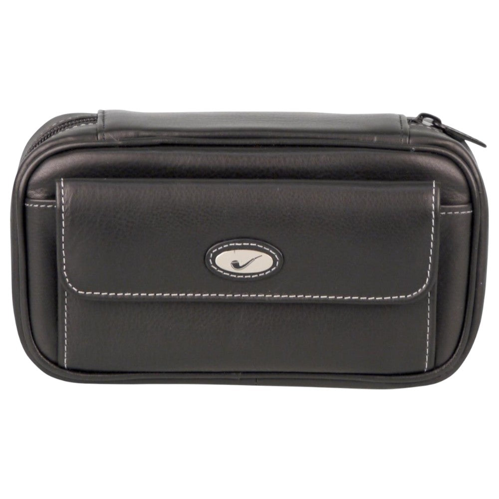 Leather Pipe Bag in Black Leather for 3 Pipes + Accessories - Pipe Accessories from The Prince's Own at The Prince Webshop