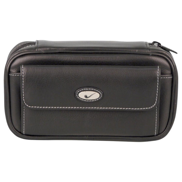 Leather Pipe Bag in Black Leather for 3 Pipes + Accessories - Pipe Accessories from The Prince's Own at The Prince Webshop