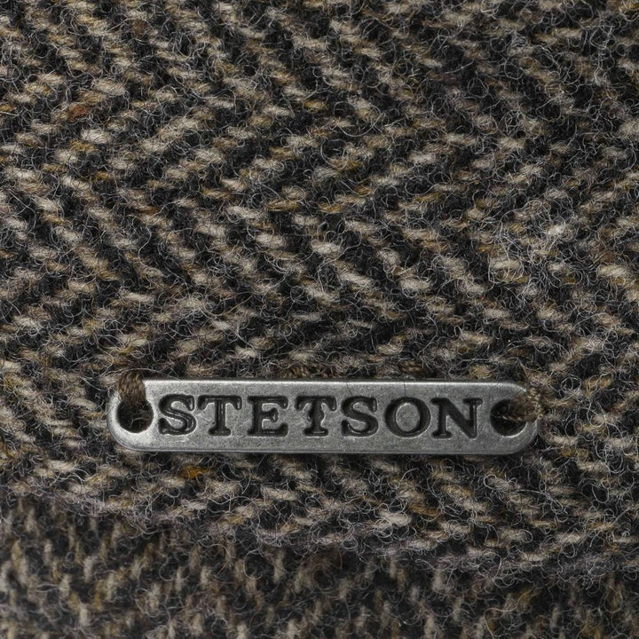 Stetson Driver Cap Wool Herringbone Antracit Melange - Flat Cap fra Stetson hos The Prince Webshop