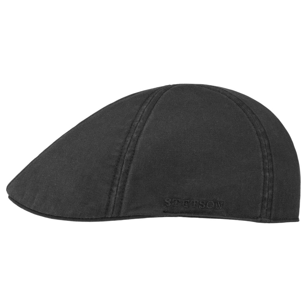 Stetson Texas Flat Cap Cotton - Sort Duck Cap - Flat Cap fra Stetson hos The Prince Webshop