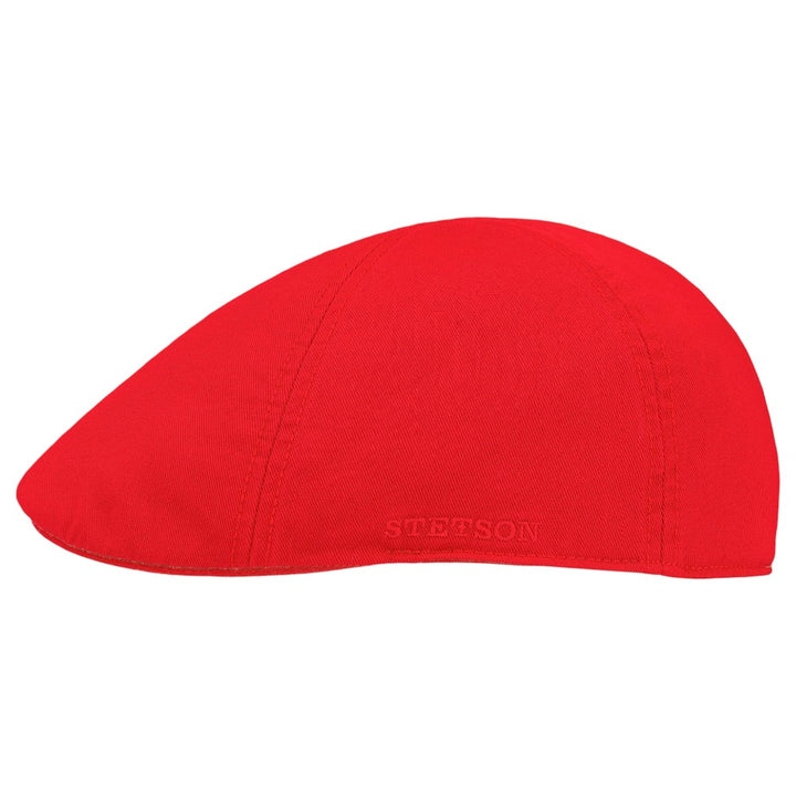 Stetson Texas Flat Cap Cotton - Rød Duck Cap - Flat Cap fra Stetson hos The Prince Webshop
