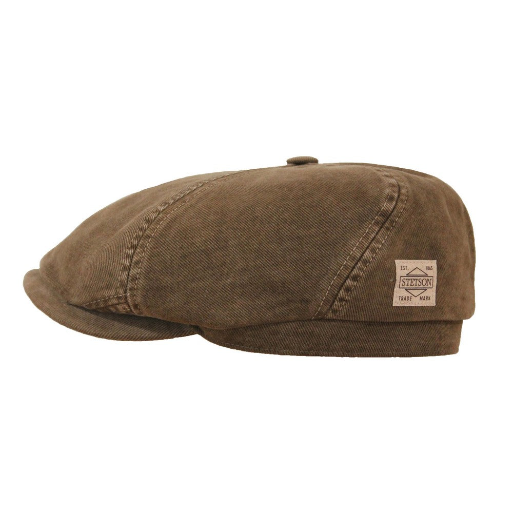 Stetson 6-Panel Cap Soft Cotton - Cognac Sixpence - Flat Cap fra Stetson hos The Prince Webshop