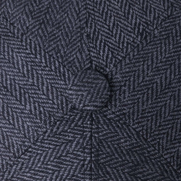 Stetson 6-panel Cap Silk - Gray Herringbone - Flat Cap from Stetson at The Prince Webshop