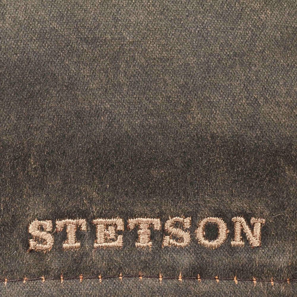 Stetson CO/PES Texas Duck Cap - Brown Oilskin Look - Flat Cap from Stetson at The Prince Webshop