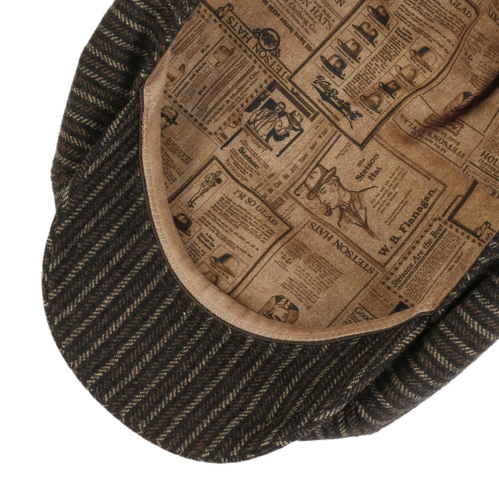 Stetson 8-panel Peaky Blinders Style Cap - Woolen Stripe - Flat Cap from Stetson at The Prince Webshop