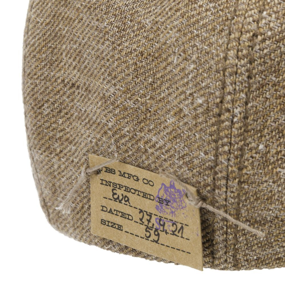 Stetson 8-panel Peaky Blinders Style Cap Brun Linned - Flat Cap fra Stetson hos The Prince Webshop