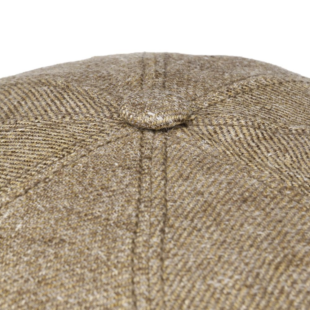 Stetson 8-panel Peaky Blinders Style Cap Brun Linned - Flat Cap fra Stetson hos The Prince Webshop
