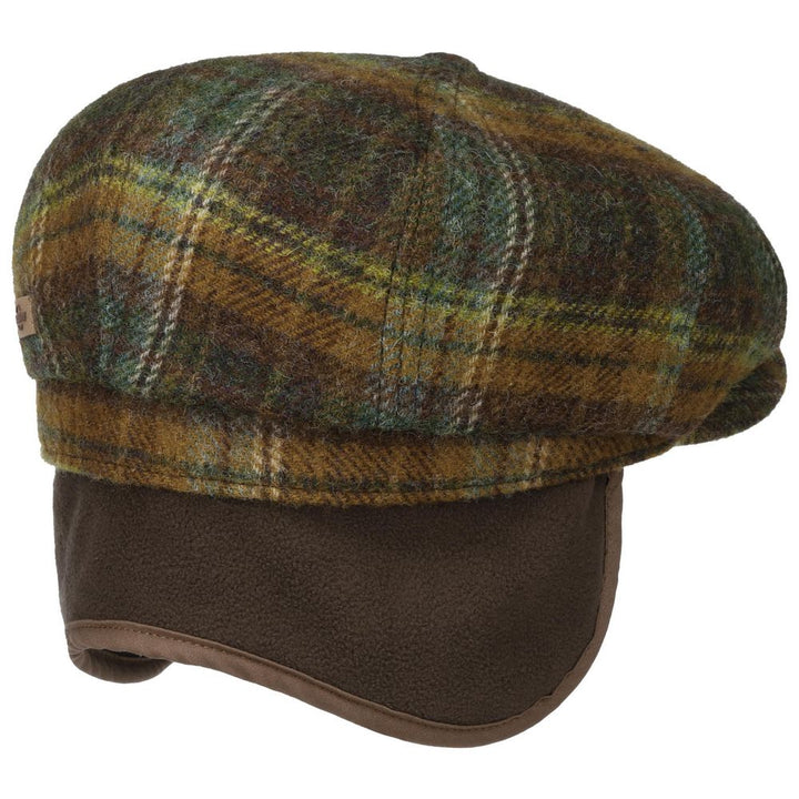 Stetson Hatteras Glen Check Wool med Øreklapper - Flat Cap fra Stetson hos The Prince Webshop
