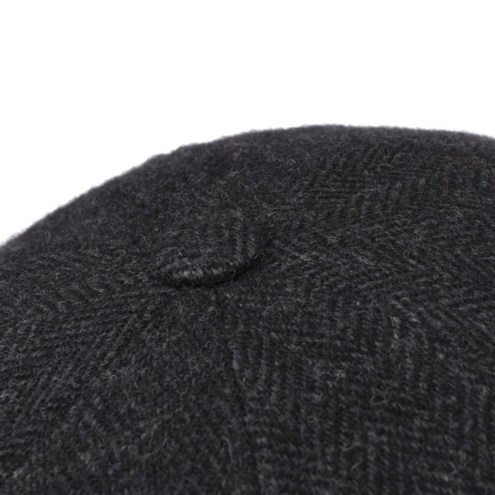 Stetson Hatteras Dark Gray Herringbone Wool Flat Cap - Flat Cap from Stetson at The Prince Webshop