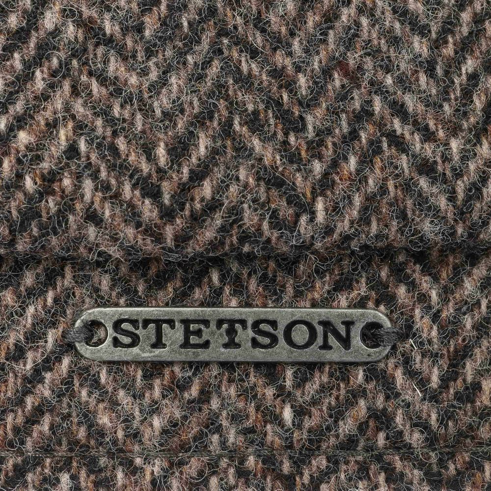 Stetson Hatteras Lysegrå Sildeben Uld Flat Cap - Flat Cap fra Stetson hos The Prince Webshop