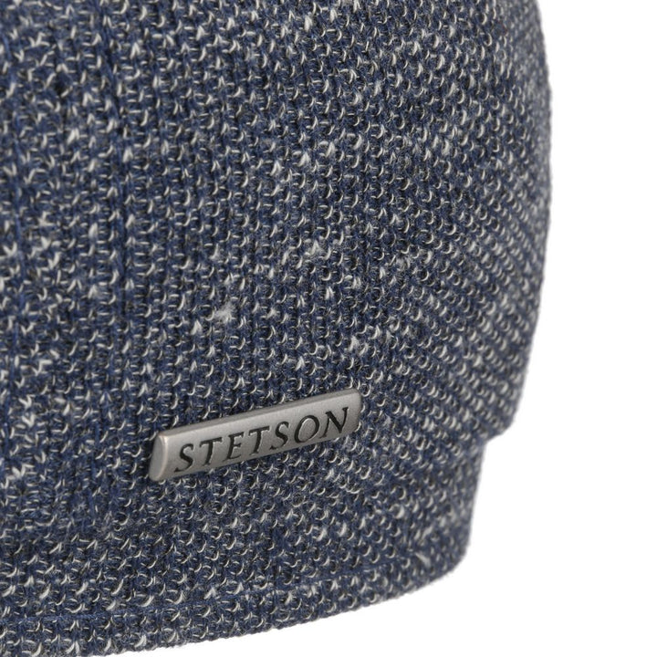 Stetson Hatteras Jersey - Blå Linned Sixpence Flat Cap - Flat Cap fra Stetson hos The Prince Webshop