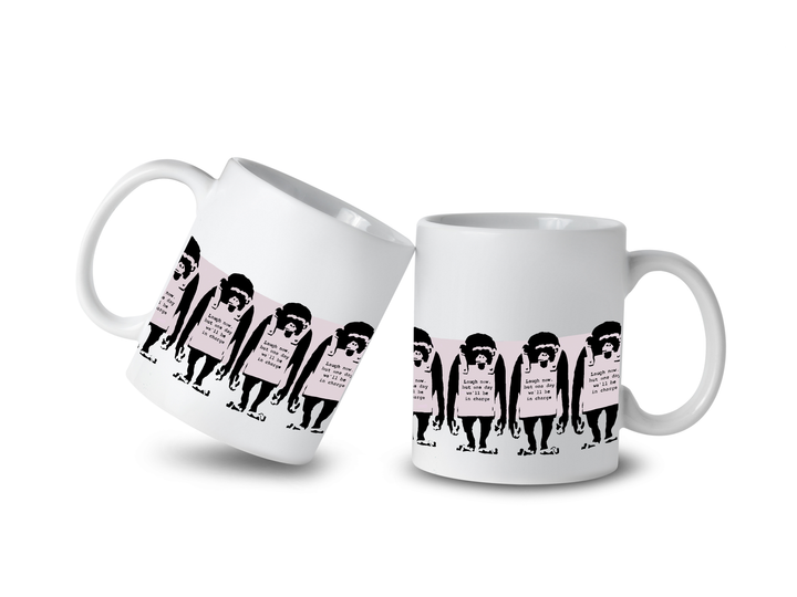 Banksy Ceramic Mug 325ml - Laugh Now - Krus fra Banksy's Grafitti hos The Prince Webshop