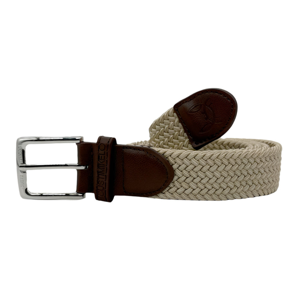 Custi Mikelo Beige Braided Elastic Belt - Belt from Custi Mikelo at The Prince Webshop