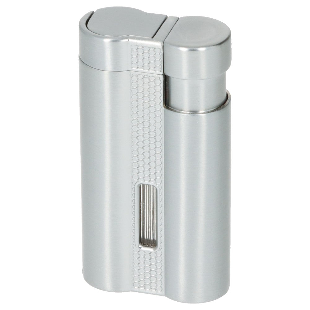 Winjet Carlton 3XJet Cigar Lighter Silver with Drill - Lighter from Winjet at The Prince Webshop