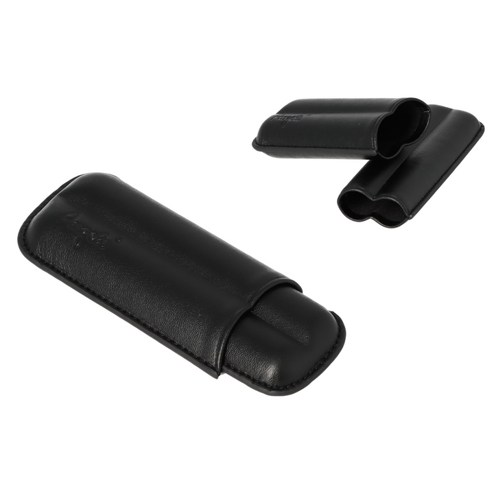 Angelo Cigar Case - 2 pcs. 47 Ring Gauge - Black Imitation Leather - Cigar Case from Angelo at The Prince Webshop