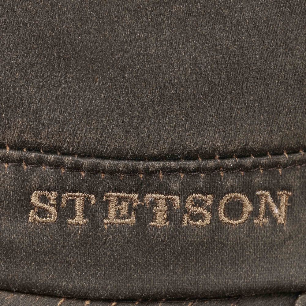 Brown Oilskin Look Stetson Army Cap - Army Cap from Stetson at The Prince Webshop