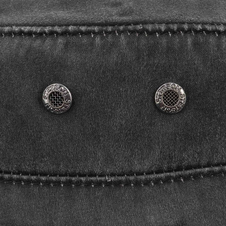 Stetson Oilskin Look Stetson Army Cap med Foer - Sort - Army Cap fra Stetson hos The Prince Webshop