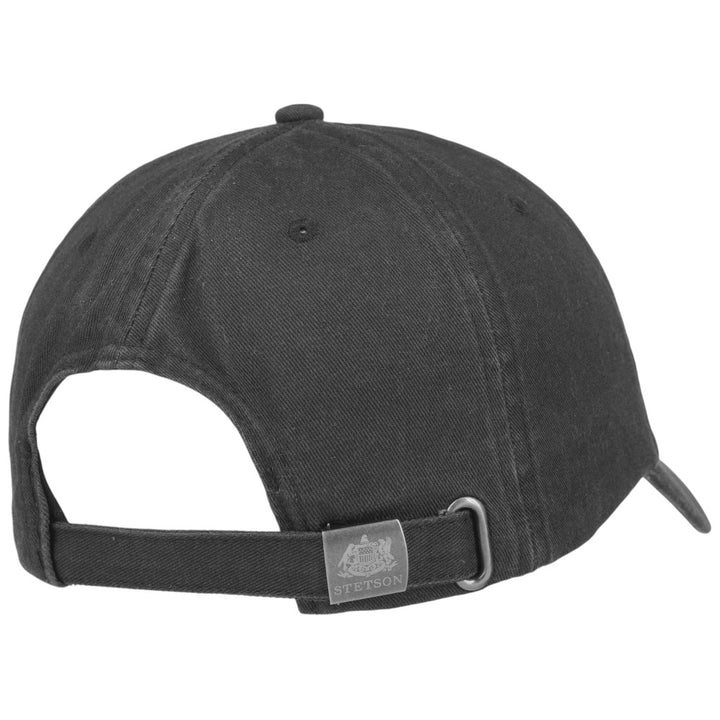 Stetson Baseball Cap Cotton - Ensfarvet Sort - Baseball Cap fra Stetson hos The Prince Webshop