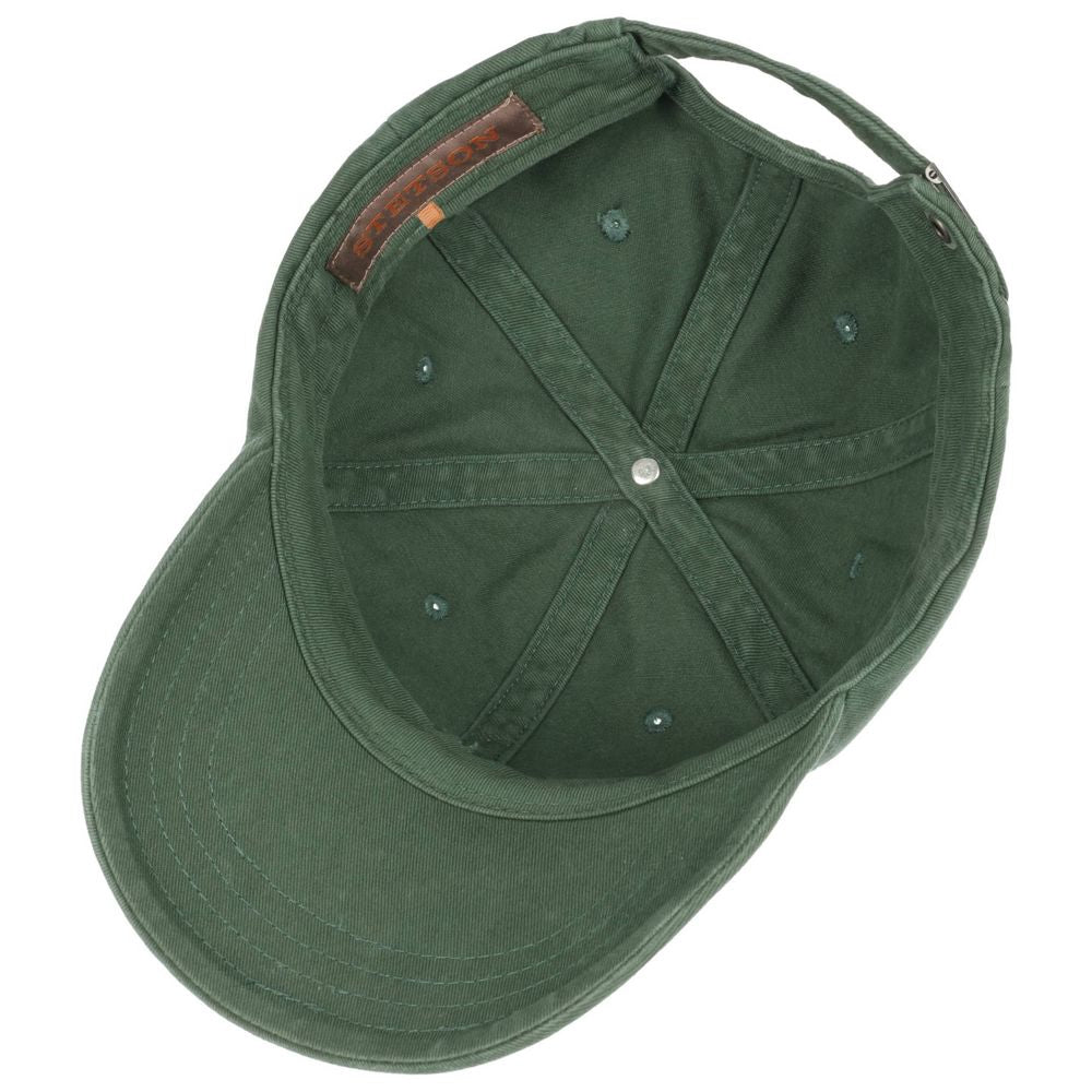 Stetson Baseball Cap Cotton - Ensfarvet Grøn - Baseball Cap fra Stetson hos The Prince Webshop