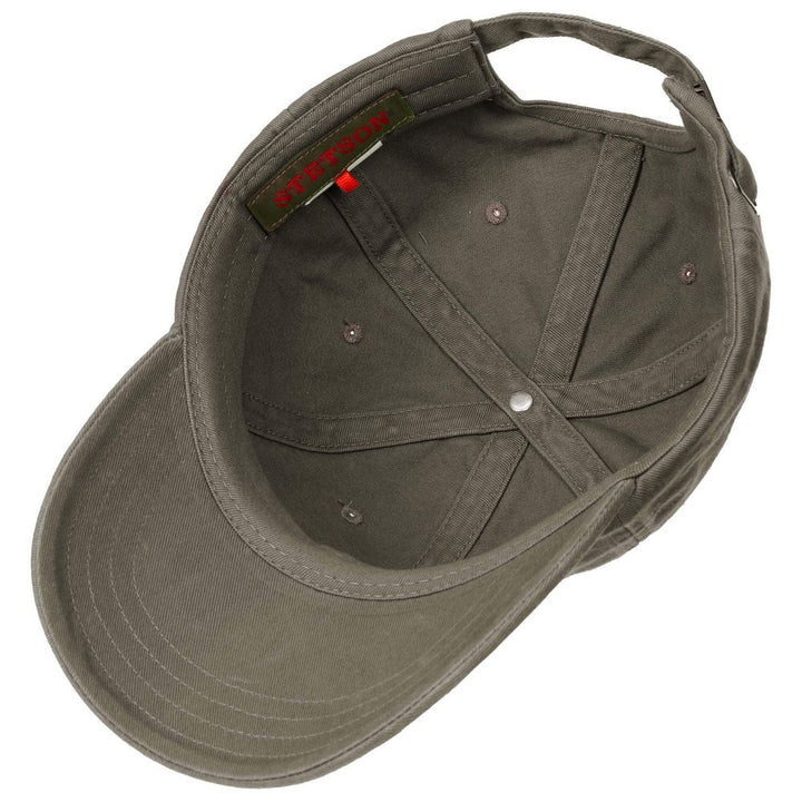 Stetson Baseball Cap Cotton - Ensfarvet Khaki - Baseball Cap fra Stetson hos The Prince Webshop